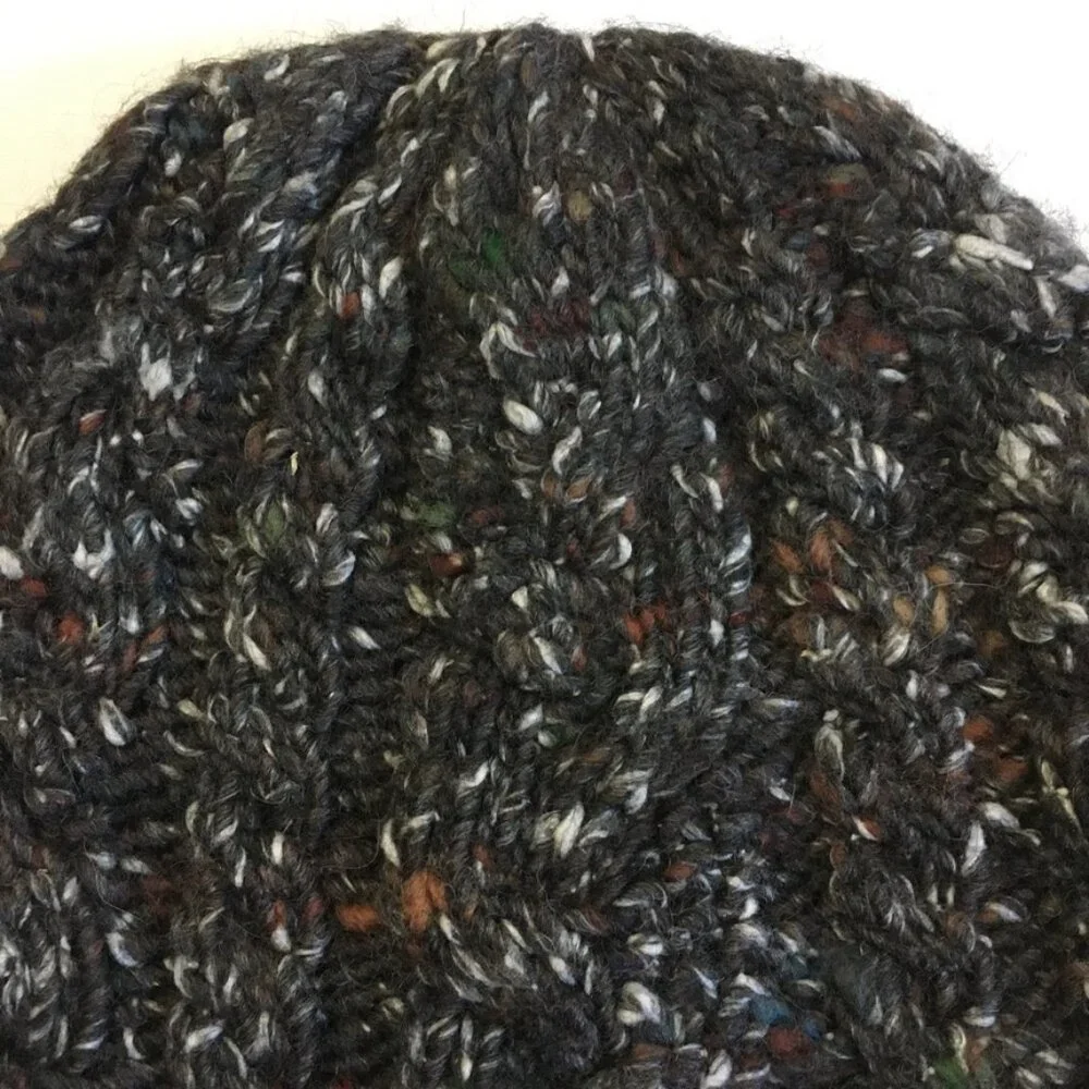 INTERMIX Italian Yan Womens Beanie Brown Multi-Color Wool Silk Blend One Size - Picture 10 of 12